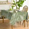 Spring Tablecloth 60×84 Inch Rectangular, Green Plants Wild Fern Washable Table Cover
